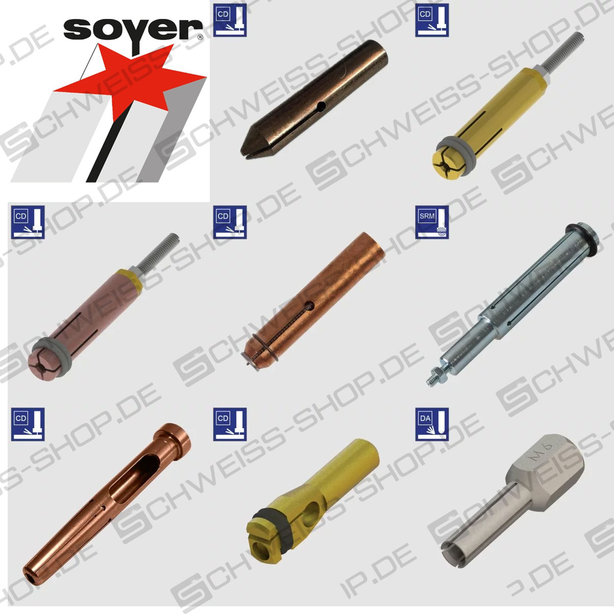 Soyer | various types of bolts and bolt diameters | 076ZBR0017 various types of bolts and bolt diameters | Accessories