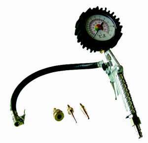 Tyre inflator with adapter set. ~ Accessories