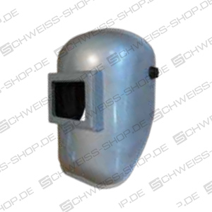 Head shield made of black plastic with glass fibre fabric, additionally coated in aluminium colour | Protective shields