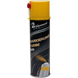 Signier - Spray, gelb, zum schnellen Signieren auf allen Oberflächen, die Farbe ist lichtecht, wasser- und wetterfest | Sprays