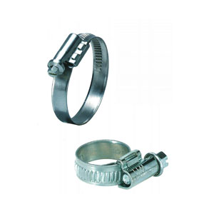 Hose clamps, hose clips according to DIN 3017, galvanised steel W2, band width 9 mm ~ Other