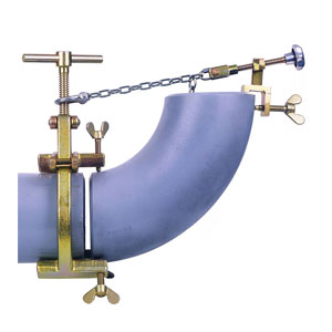 -Dispositif de maintien de coude de tuyau avec 1 mètre de chaîne en différents matériaux ~ Dispositif de serrage rapide pour tubes