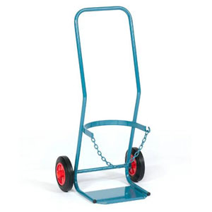 Transportwagen für 1 Propanflasche, leichter und beliebter Transportwagen, Kunststoffräder mit PVC-Bereifung ~ Flaschenwagen