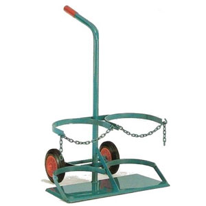 Stahlflaschenwagen F 7 in Sonderausführung für 2 x 11 kg Propan, H x B x T: 1050 x 650 x 600 mm, Gewicht: 17 kg ~ Flaschenwagen