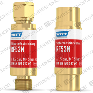 WITT safety devices from the "RF53" product range for reliable protection against gas backflow and flame penetration ~ Safety elements