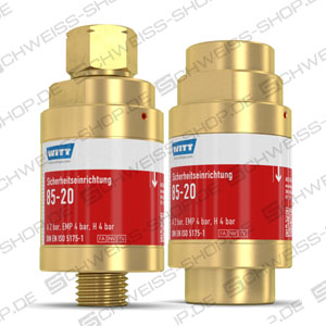 WITT flashback arrestor 85-20 for reliable protection against dangerous gas flashback and flame transmission ~ Safety elements