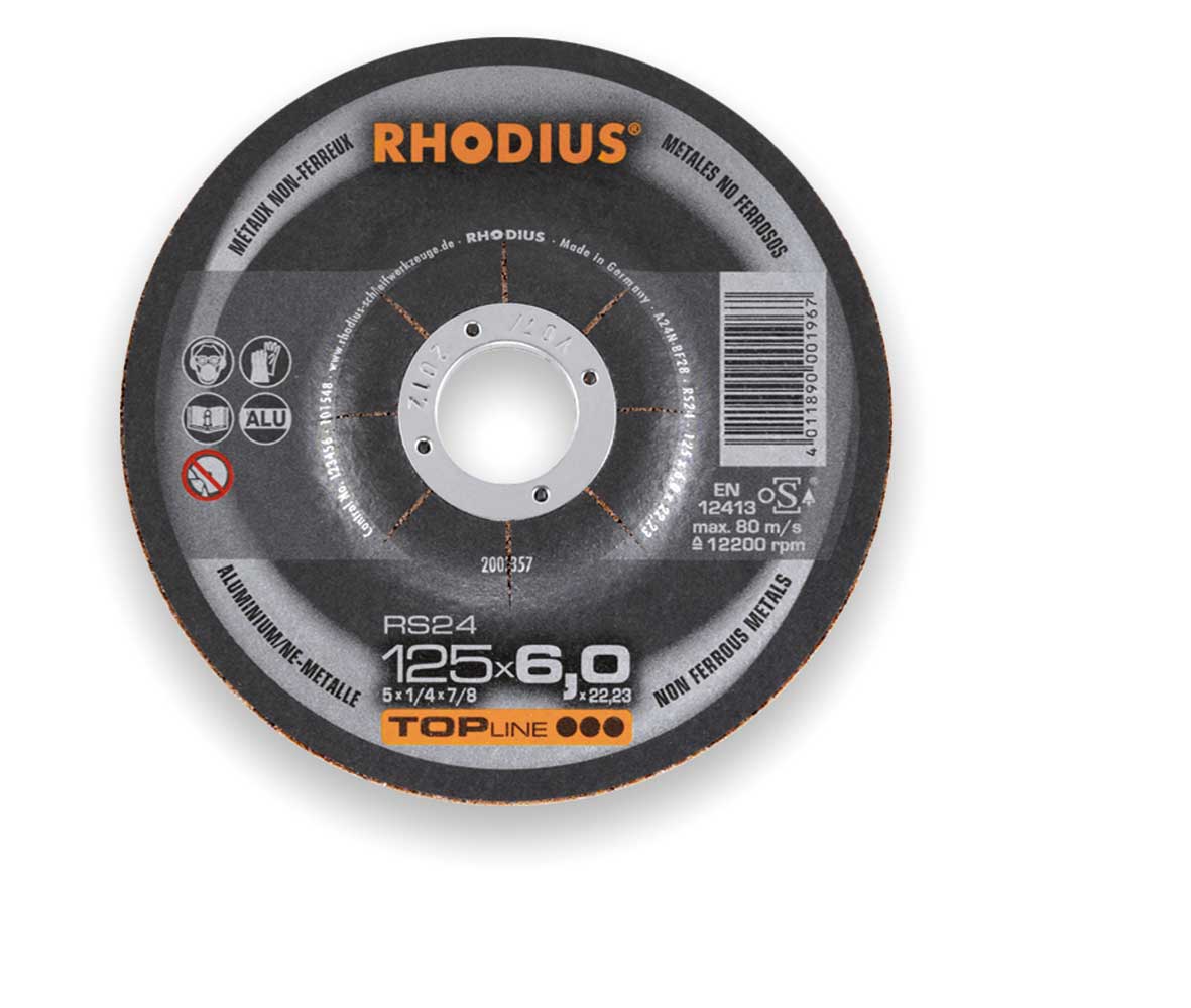 ALU NE-Metalle 25Stk Rhodius RS24 Schruppscheiben 115x7,0mm Schleifscheiben f 