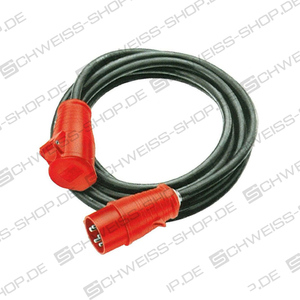 Rimag CEE extension cable 400 V, red, 16 A, 50 m length, for outdoor use, cable bend protection ~ Mains cable + accessories