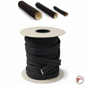 RS Schutzschlauch, Gewebe 25, schwarz, Max. Rollenlänge: 40 m, Ø innen: 25 mm, Ø außen: 28 mm, Wandstärke: 1,5 mm. Preis per Meter. ~ Schläuche