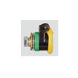 DINSE built-in coupling, socket part with yellow protective flap, BEK 50 -70 mm², 13 mm, M 10 | Plugs + couplings
