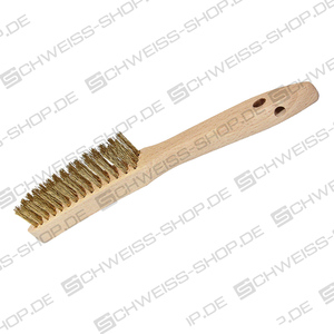 Hand brush, brass wire crimped, 0.30 mm, 4 - rows ~ Wire brushes