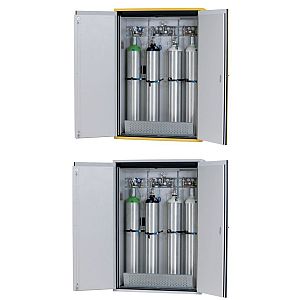 Armoire résistante au feu pour bouteilles de gaz comprimé G90.14, largeur 1400 mm, porte à 2 battants ~ Entrepôt de bouteilles de gaz avec protection incendie