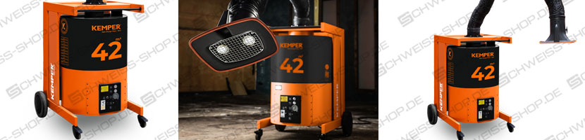 Kemper - MaxiFil - sistema de aspiración móvil con filtro desechable, (2m, 3m, 4m brazo) manguera versión 400 V, (2m, 3m, 4m brazo) tubería versión 400 V | Sistemas móviles