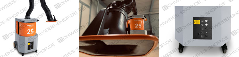 Kemper - SmartFil - unidad móvil y compacta de aspiración de humos de soldadura para uso regular durante la soldadura (brazo de 2m, 3m, 4m) | Sistemas móviles