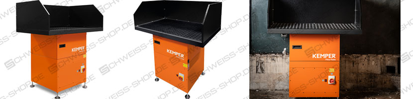 Kemper - Mesa filtrante - Sistemas de aspiración estacionarios y centralizados con filtro desechable, mesa filtrante, cartucho filtrante de carbón activo (opcional) | Sistemas Estacionarios y Centrales