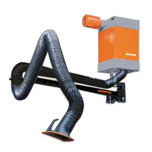 Kemper - Patronenfilter stationär - 5 m Arm, Schlauchausführung ~ Stationär und Zentrale Sys.