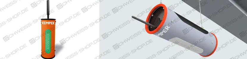 Kemper - Control del aire AirWatch - Sistemas de ventilación de salas, soporte mural, soporte telescópico, para controlar naves de producción y almacenes | Sistemas de aire ambiental