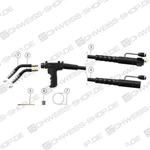 Drahtführungsspirale ø 2,4 mm/... m DIX DS 4/2,4-... BLACKline Garnituren MPW 300 PUSH-PULL (bis 300A) ~ MPW 300 PUSH-PULL (bis 300A)