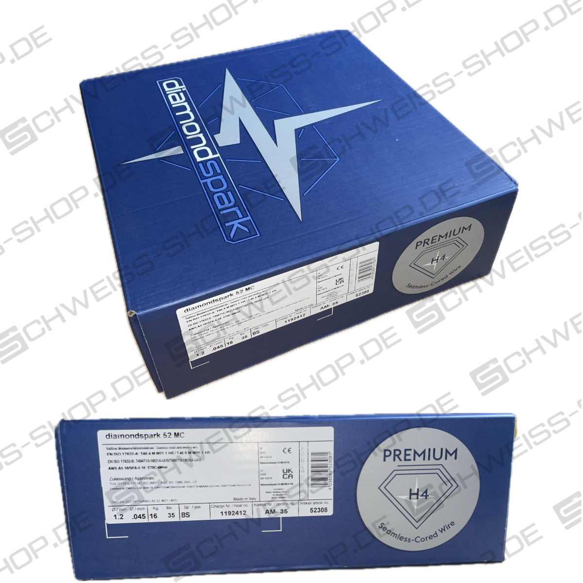 Böhler 52308 | Diamondspark 52 MC Ø1,2mm - 16kg | 1596FUS0012 Diamondspark 52 MC Ø1,2mm - 16kg | Stahl