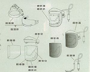 ClearVisor/Visor accessories for Fresh-air C compressed air supply ~ Accessories
