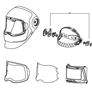 Spare parts and accessories for the 3M Speedglas automatic welding mask G5-02 ~ Accessories