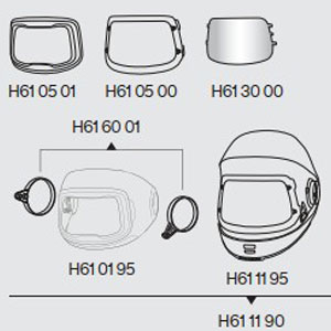 Spare Parts and Accessories 3M Versaflo - High Performance Welding Mask G5-01 Adflo Respirator and Integrated Head Protection ~ Speedglas Adflo Accessories