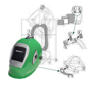 Migatronic - Ersatzteile für Schweißerhelm MigADC plus Air ~ Migatronic Zubehör