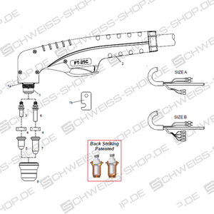Quemador manual, conexión de 4 m Cable coaxial A, adecuado para WTL/ Cemont/ Helvi/ Sincosald/ CEA - PT25C ~ PT25C
