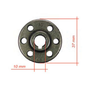 SwissFeed wire feed roller, diameter 37mm, 1.0+1.2, steel | Wire feed gearbox