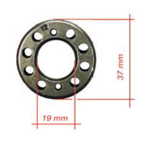 SwissFeed wire feed roller, diameter 37mm, 1.2+1.6, knurled | Wire feed gearbox