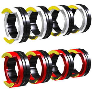 EWM drive rollers - set, 37 mm, 4 rollers, U-groove for aluminium ~ Drive rollers