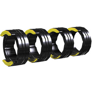 EWM Antriebsrollenset - 4 Rollen, Schwarz/Gelb 1.6 mm, U-Nut für Aluminium | Antriebsrollen