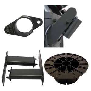 Migatronic - Adapter for wire reel K300, Adapter for wire reel D/K200, Belt for gas cylinder, Cable holder set (2 pieces), Burner holder right ~ Accessories