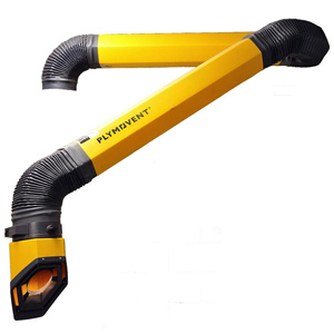 Plymovent - Bras d'aspiration ultra flexible UltraFlex 3/4 avec hotte rotative RotaHood, clapet de régulation et système de pesée BalanceWheel ~ Bras d'aspiration / Grues