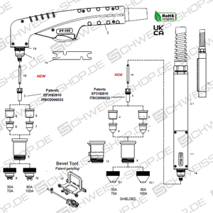 Düsen, passend für P+M PT105 Plus / PTM105 Plus ~ PT105 PLUS / PTM105 PLUS