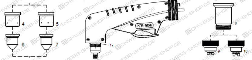 Nozzles, suitable for P+M PTE-105H | PTE-105H