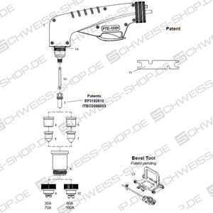 P+M | Nozzles, suitable for P+M PTE-105H | 2154PUM0008 Nozzles, suitable for P+M PTE-105H | PTE-105H