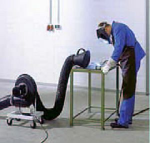 TEKA suction hose, glass fibre fabric hose with steel wire spiral, length 6 m, incl. suction nozzle with magnetic base ~ Accessories