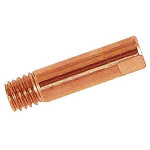 Stromdüsen M 6-0.8 ALU L=25mm ECu, für den Mig/Mag Schutzgas Schweißbrenner ~ Stromdüsen