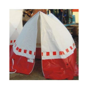 Pop Up Zelt, Ausführung: Spitzzelt, aus PVC beschichtetem Gewebe, schwer entflammbar mit Spritzschutz Schürze ~ Zelte + Schirme