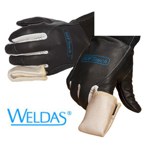 Weldas TIG finger 10-1099 made of silica fabric and velcro fastener ~ Gloves