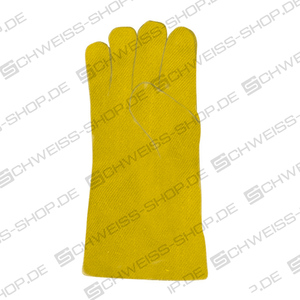 guanto a 5 dita lungo 600 mm, in tessuto aramidico tipo 650, giallo, fino a ~ 500°C, adatto al calore da contatto, testato secondo EN 407/420/388 | Guanti