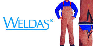 Weldas Dungarees 44-7440/7648 Lava Brown with Closed Back ~ Trousers