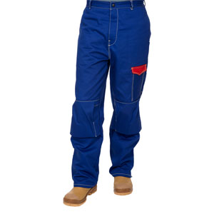 Weldas Blue Flame Retardant Cotton Waist Trousers 33-2600 Fire Fox ~ Trousers