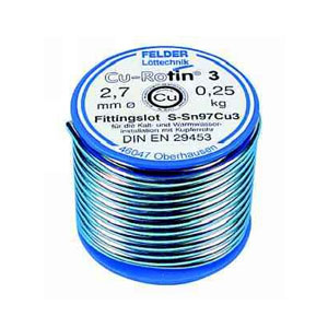 Fittings solder, fittings solder Cu-Rotin 3, according to DIN EN 29454.1-3.1.1.C ~ Tin