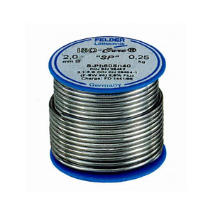 Solder wire "SP", S-Pb60Sn40, according to DIN EN 29454 2.1.3.B, 100g spool ~ Tin