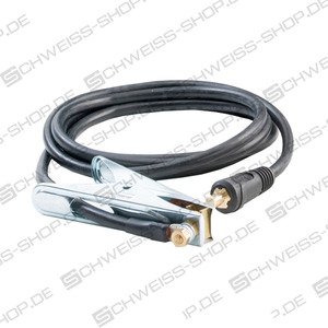 Câble pour pièces EWM WK16mm² 170A/60% 4m/K. Complètement monté avec câble, pince et grande fiche de charge | Accessoires