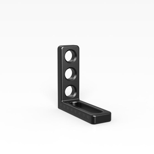 Stop and clamping bracket 90 L nitrided, bore / slotted hole, fixed and variable locking, two-sided ~ Accessories