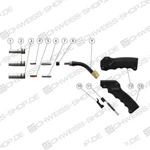 Kontaktspitzen M6 x 24 mm, Durchmesser 1,0 mm für BLACKline Garnituren MS/MG 230, MDW 300, MSZ 230. | MS/MG 230