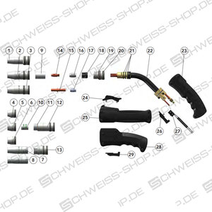 Gas nozzle for BLACKline sets DIX 1-3-5418 A | MSZ/MCZ 306 (up to 550A)
